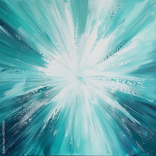 Bright teal and white light rays with a crisp, refreshing background