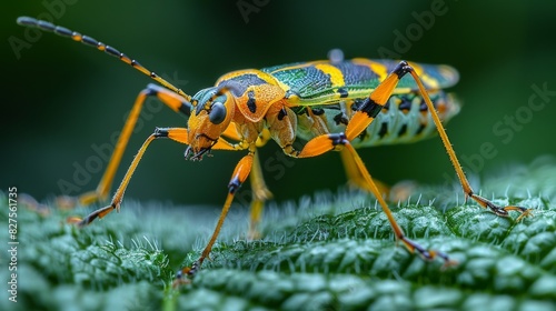 Macro shot of an insect on a leaf, highlighting the ecosystem's small yet vital components photo