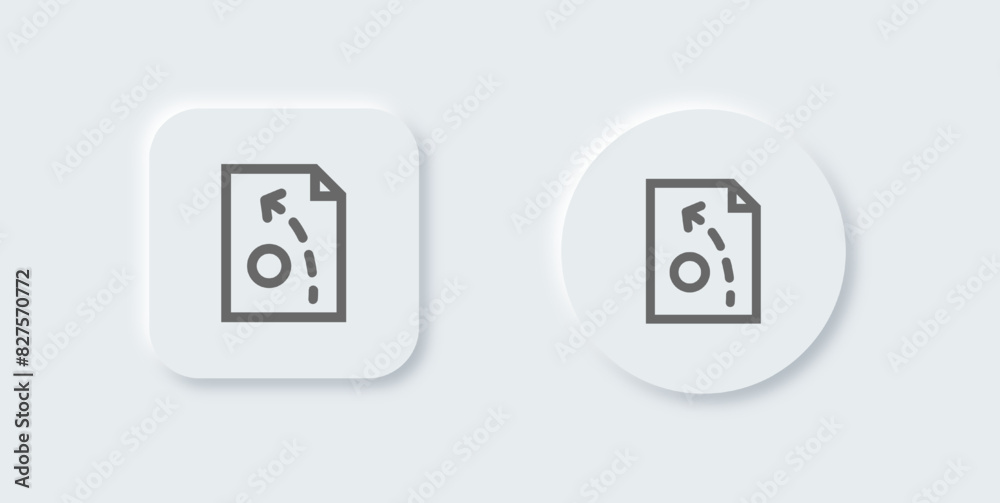 Strategy line icon in neomorphic design style. Plan signs vector illustration. Strategy line icon in neomorphic design style. Plan signs vector illustration.