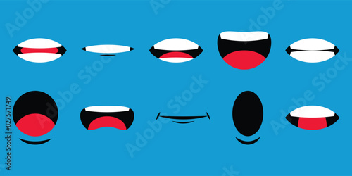 Lip Sync, Cartoon Talking Mouth Illustrations photo