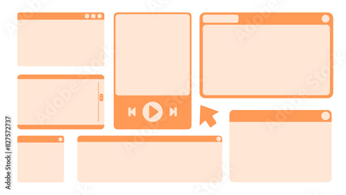 retro floating ui windows frame border