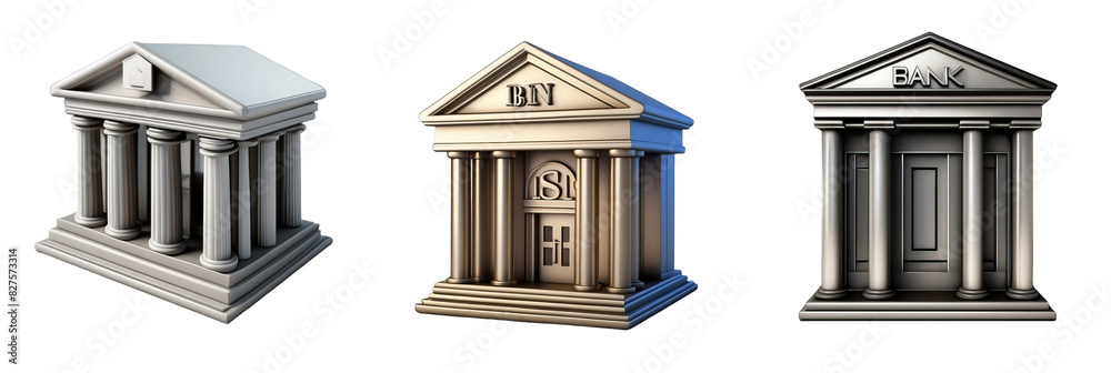 Fototapeta premium bank isolated on transparent background