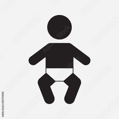 baby icon, Human newborn baby, baby changing icon, toddler or infant flat icon for apps and websites, 