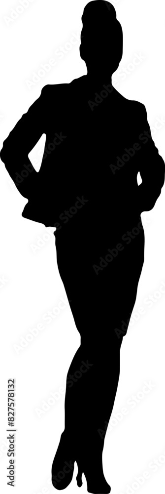 Silhouette of a person and a dog walking together. Silhouette of a person and a dog walking together.