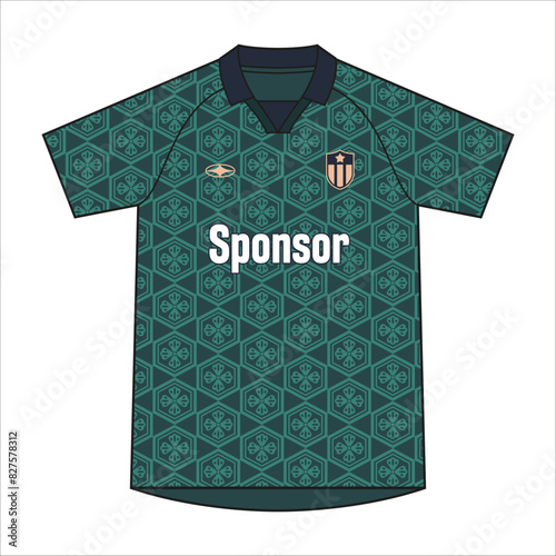 Retro vintage soccer jersey design for sublimation
