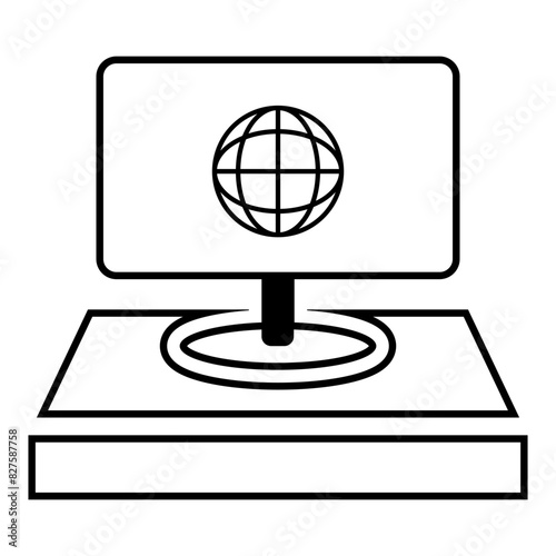 globe on the computer