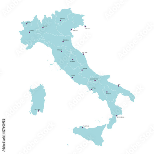 Italy vector map