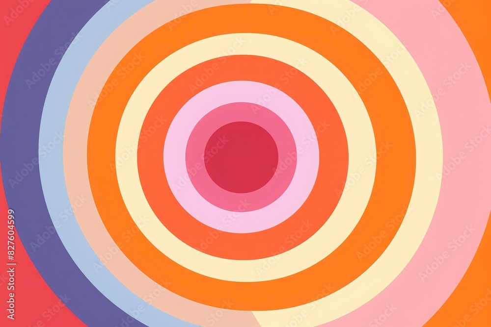 Colorful abstract concentric circles creating a vibrant pattern with red, orange, yellow, and purple hues, perfect for backgrounds and design elements. Colorful abstract concentric circles creating a vibrant pattern with red, orange, yellow, and purple hues, perfect for backgrounds and design elements.