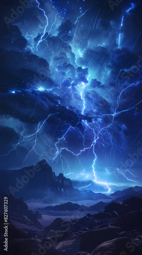 The sky is full of lightning