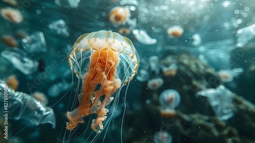 Plastic Bags Amongst Jellyfish: A Drift in the Ocean's Currents