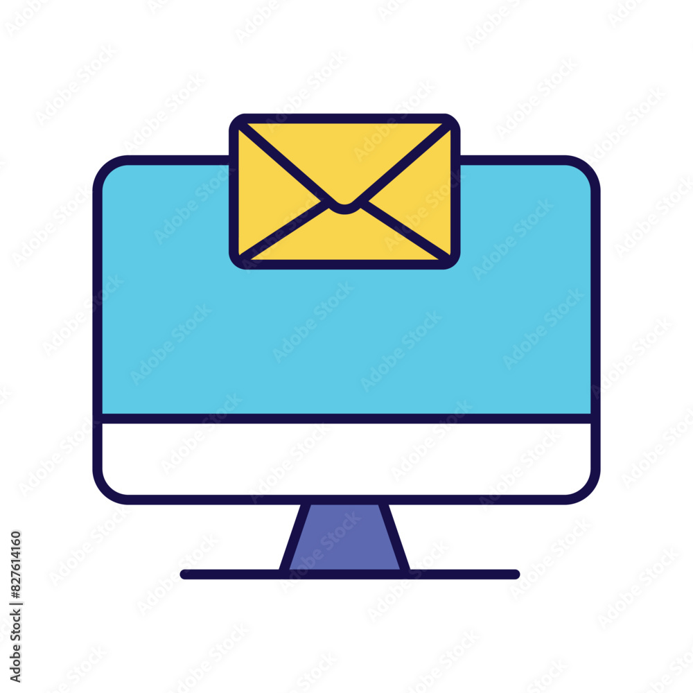 receive mail icon with white background vector stock illustration receive mail icon with white background vector stock illustration