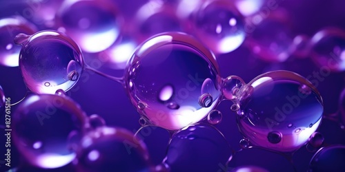 A close up of many small, clear, and shiny water droplets. The droplets are arranged in a pattern, creating a sense of order and harmony. Scene is serene and calming