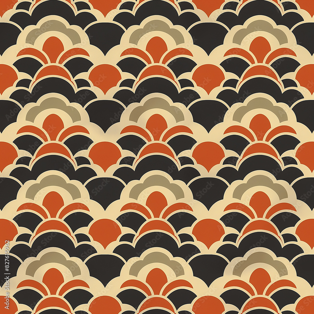 Repeating floral pattern for wallpaper or fabric design, wrapping