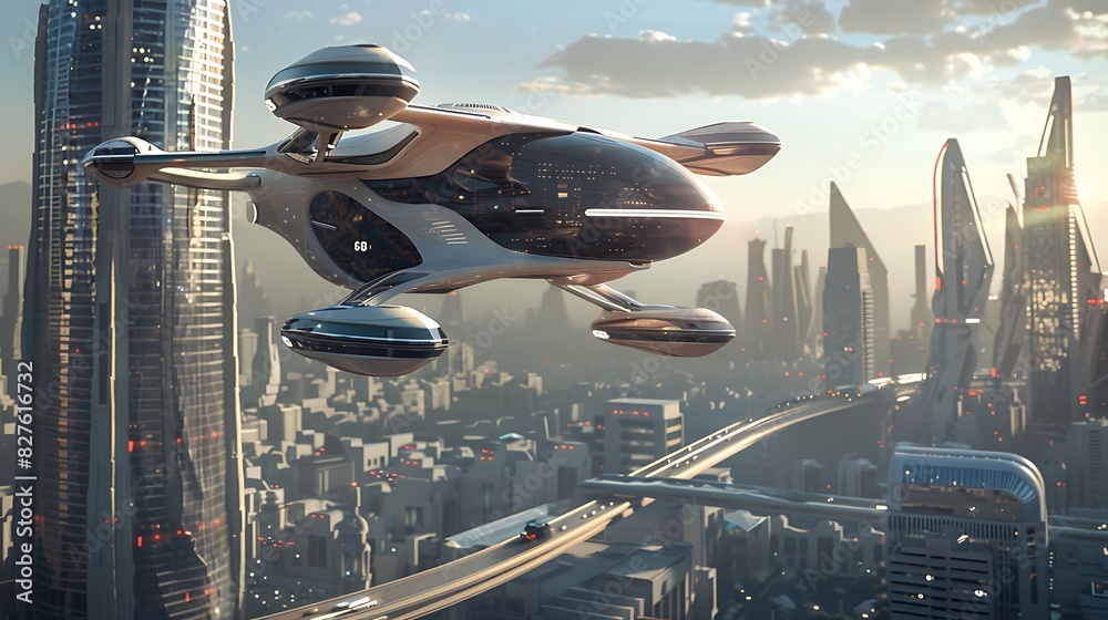 Futuristic Flying Vehicle Soaring Through a Modern City Skyline – Innovative Transportation Technology and Advanced Urban Mobility Concept Futuristic Flying Vehicle Soaring Through a Modern City Skyline – Innovative Transportation Technology and Advanced Urban Mobility Concept