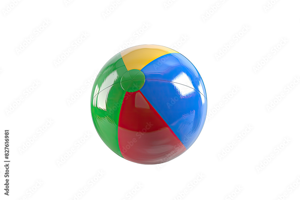 Colorful beach ball isolated on transparent background Colorful beach ball isolated on transparent background