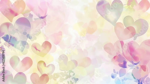 Spring background flowers and hearts. Design of albums, notebooks, banners, postcards, posters