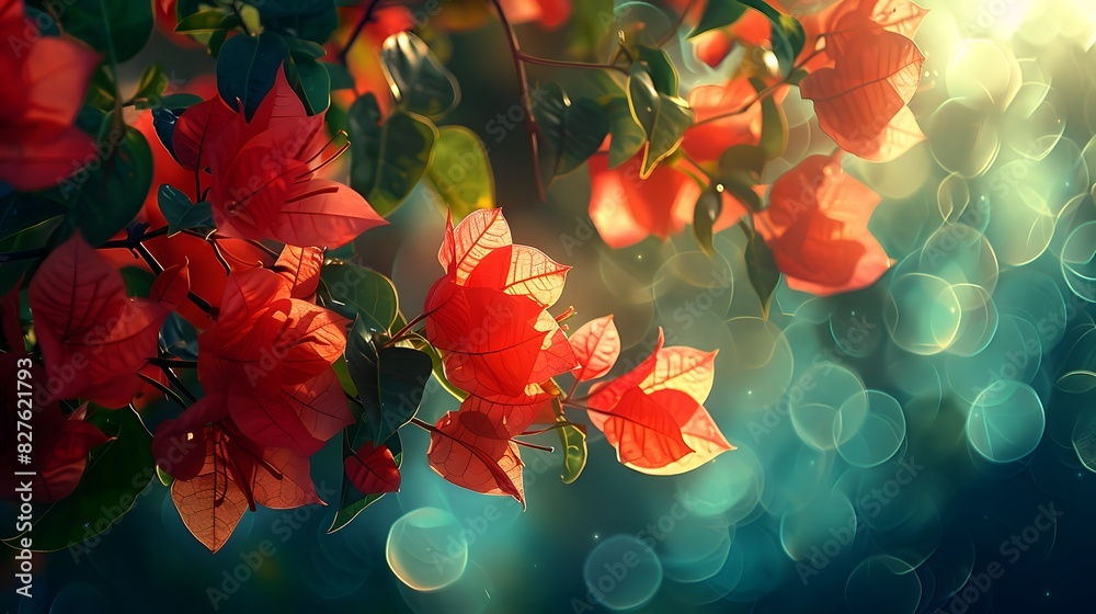 Bougainvillea blooming