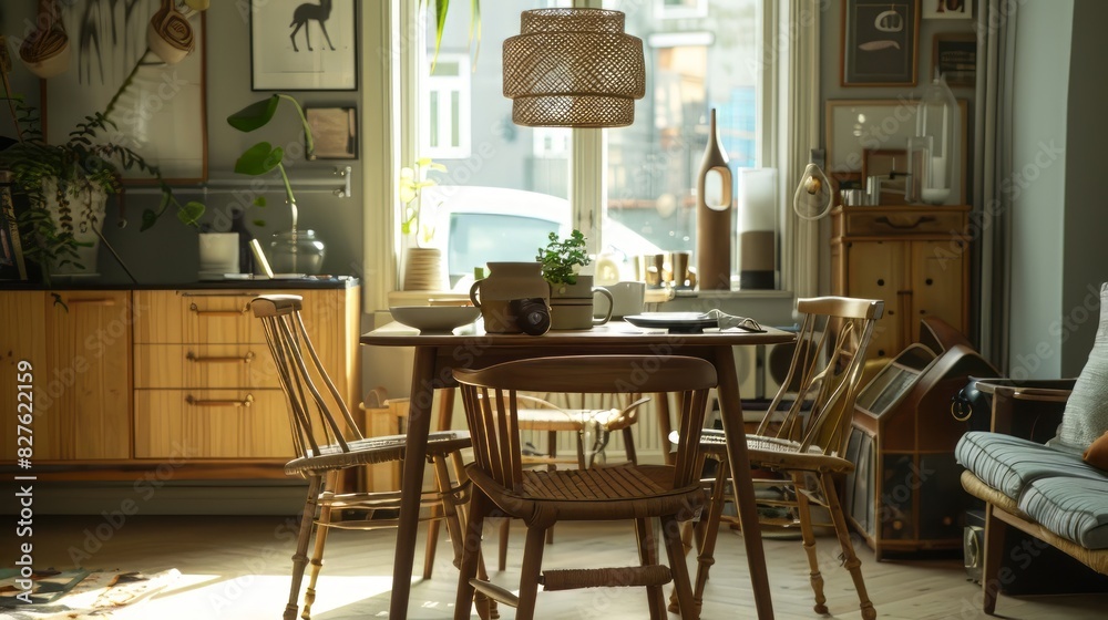 Scandinavian breakfast nook and dinner set Scandinavian breakfast nook and dinner set