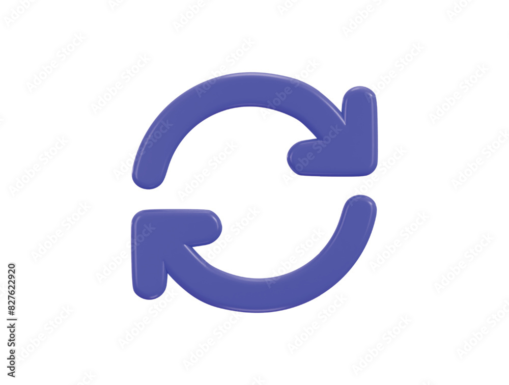 Refresh Icon, Reload Icon, Rotation Arrows Symbol 3d vector icon illustration Refresh Icon, Reload Icon, Rotation Arrows Symbol 3d vector icon illustration