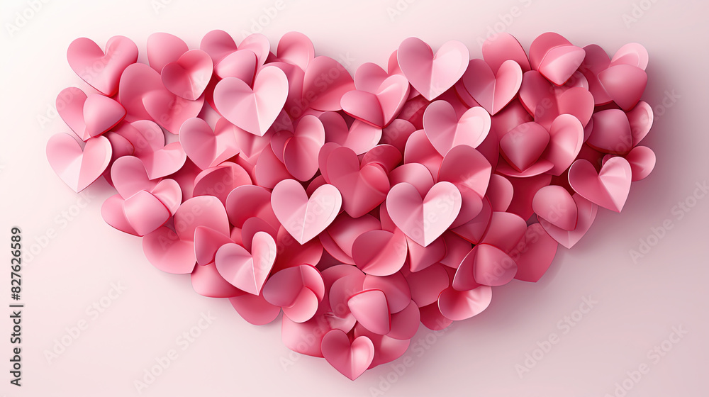Obraz premium Artistry of Abstract Blur Gradient Heart Shape In Pink Color Background