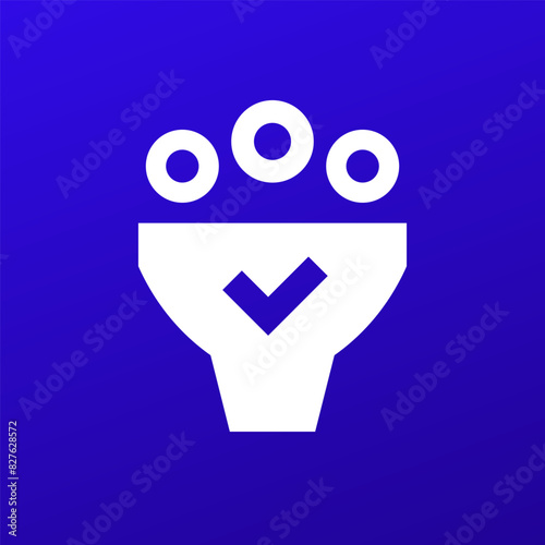 suction or absorption icon, vector pictogram