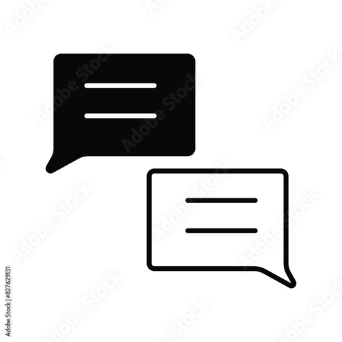 conversation icon with white background vector stock illustration