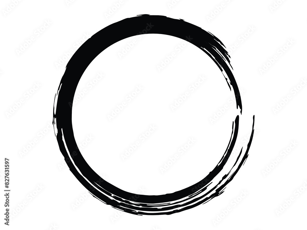 Grunge circle made of black paint. Black oval shape made of black ink using art brush. Grunge circle made of black paint. Black oval shape made of black ink using art brush.
