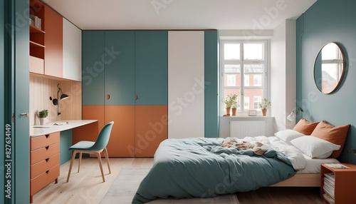 Scandinavian bedroom interior design bedroom © Eyeam