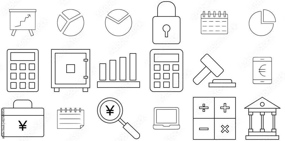 Mega Set Of Vector Finance Thin Line Set Icons Collection Isolated Silhouette Solid Icons Including Graph,Money,Business,Presentation,Maths Set Vector Flat Line Icons Mega Set Of Vector Finance Thin Line Set Icons Collection Isolated Silhouette Solid Icons Including Graph,Money,Business,Presentation,Maths Set Vector Flat Line Icons
