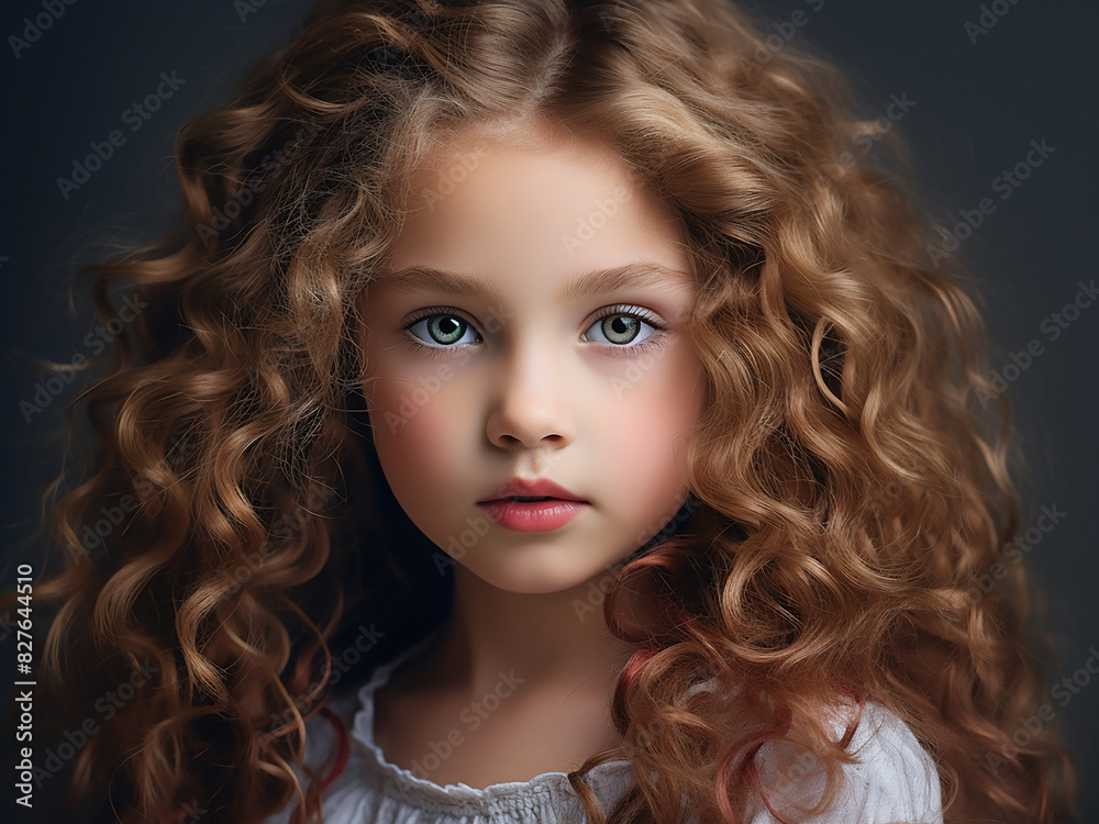 Lovely young girl adorned with vibrant makeup Lovely young girl adorned with vibrant makeup
