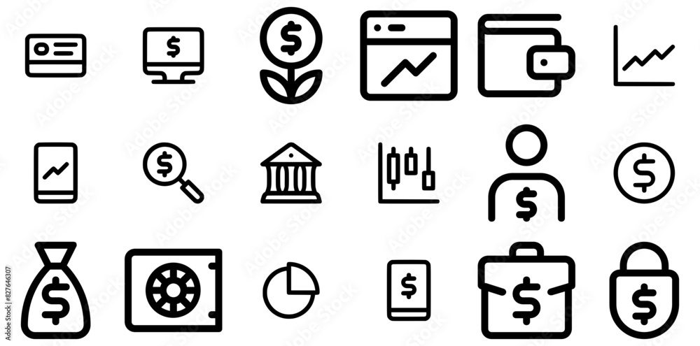 Mega Set Of Vector Banking And Trading Isolated Silhouette Solid Icons With Finance,Money,Banking,Trading,Bank Set Vector Flat Line Icons Mega Set Of Vector Banking And Trading Isolated Silhouette Solid Icons With Finance,Money,Banking,Trading,Bank Set Vector Flat Line Icons