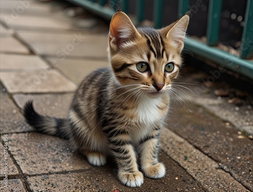 Wallpaper Mural A playful cat explores different vantage points, climbing a wall, window, and resting on the sill Torontodigital.ca