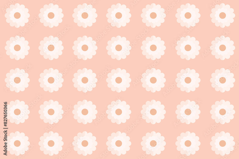 White and pink floral seamless pattern White and pink floral seamless pattern