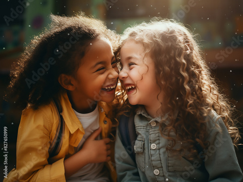 Laughter and smiles abound as primary school friends cherish their bond