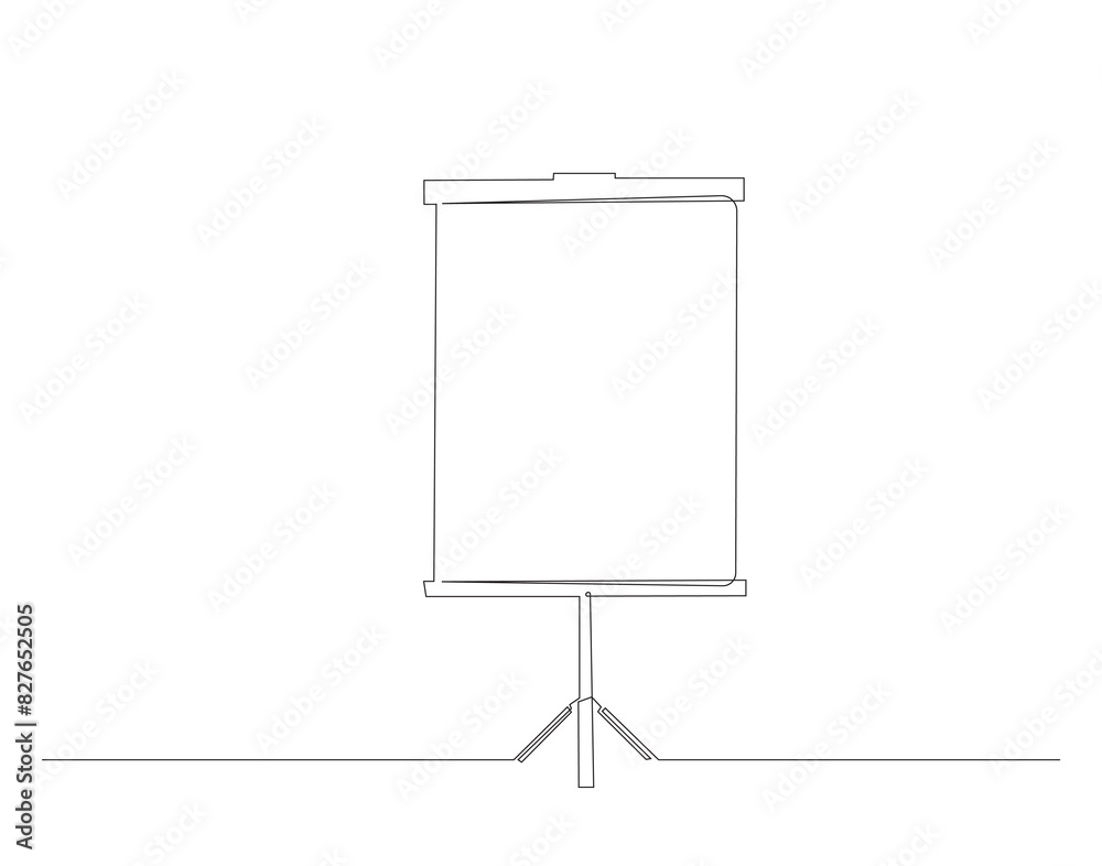 Continuous one line drawing of standing whiteboard. One line drawing illustration of whiteboard for explaining. Presentation for work concept continuous line art. Editable outline. Continuous one line drawing of standing whiteboard. One line drawing illustration of whiteboard for explaining. Presentation for work concept continuous line art. Editable outline.
