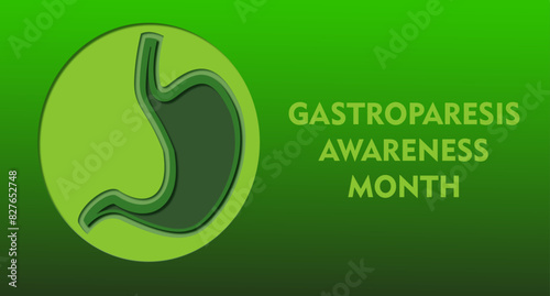 Vector illustration of Gastroparesis awareness month every 1st of August