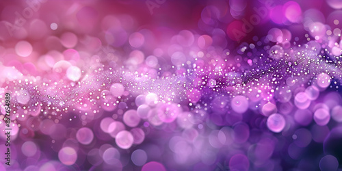 Pink purple glittering dust bokeh background - magenta cerise graduating to purple blue bokeh overlaid with fine dust ideal for a spiritual message background
 photo