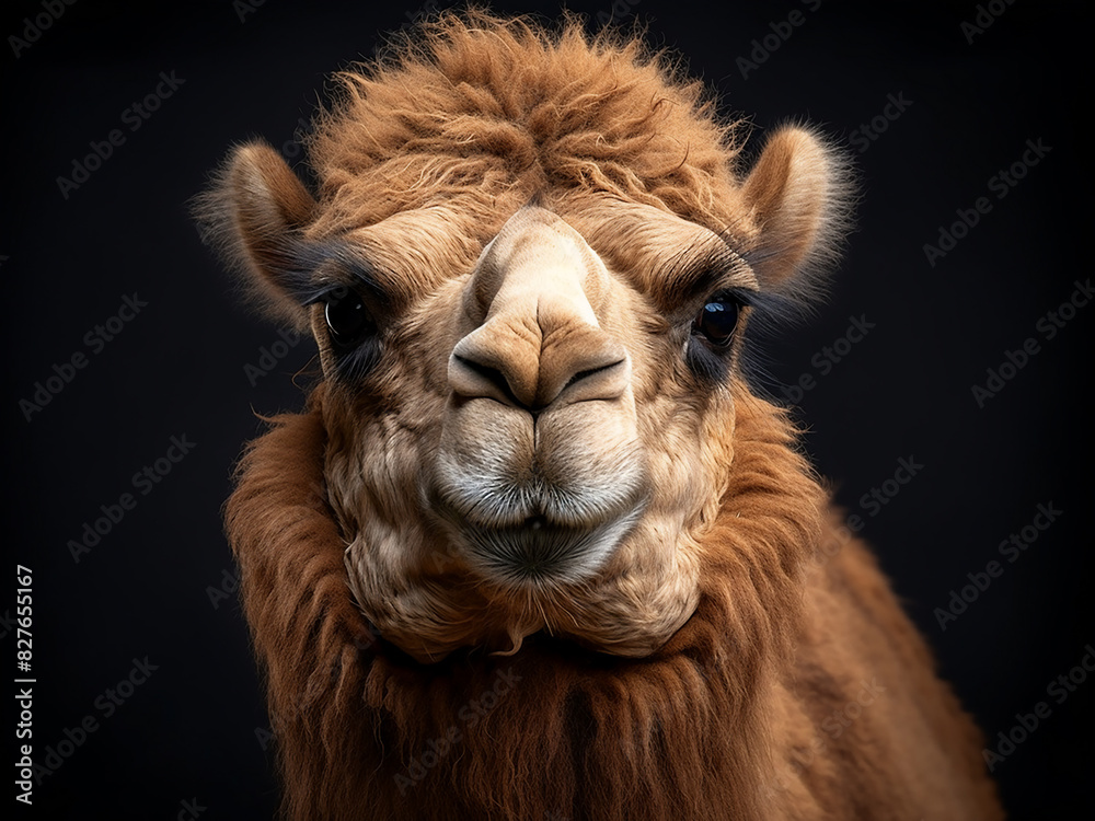 Fototapeta premium A camel's portrait reveals its distinctive features