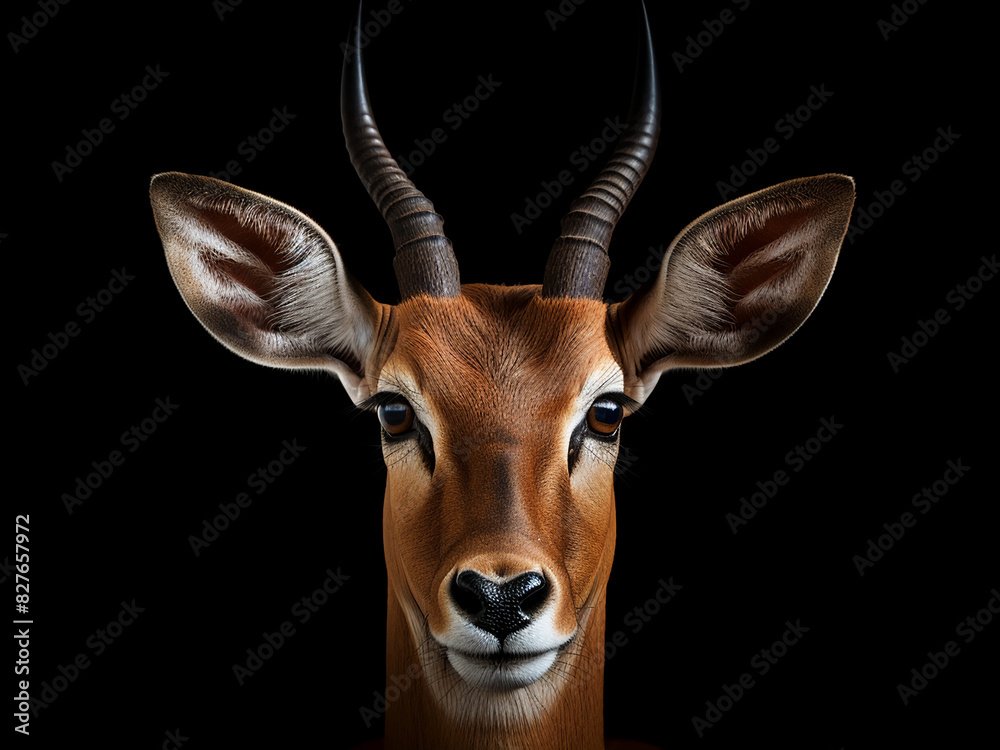 Male impala (Aepyceros melampus) seen up close Male impala (Aepyceros melampus) seen up close