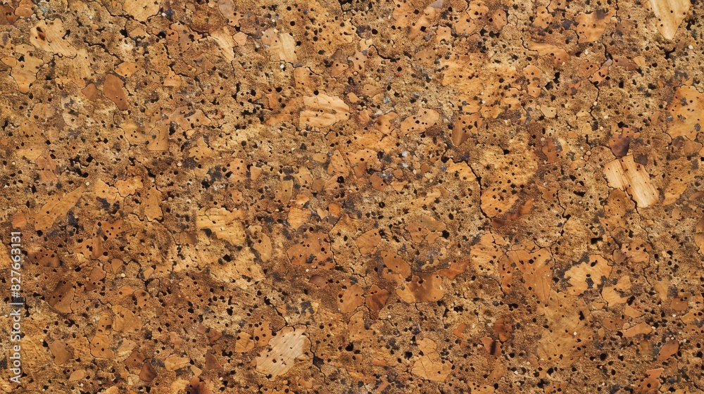 A closeup photo showing a cork piece resembling granite texture A closeup photo showing a cork piece resembling granite texture