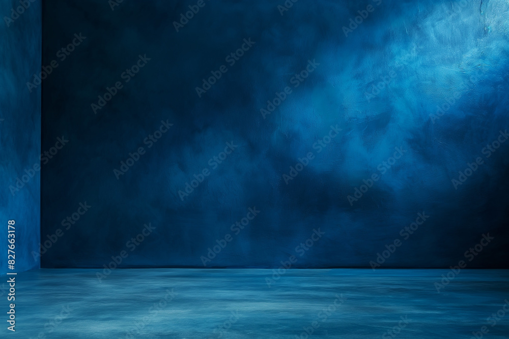 Abstract blue room background with special lighting Abstract blue room background with special lighting