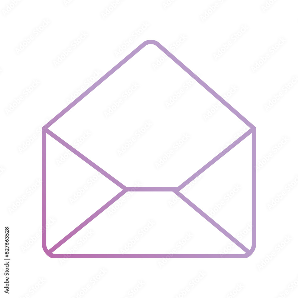 open mail icon with white background vector stock illustration open mail icon with white background vector stock illustration