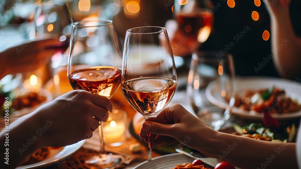 restaurant food on the table a glass of wine. selective focus. Generative AI, restaurant food on the table a glass of wine. selective focus. Generative AI,
