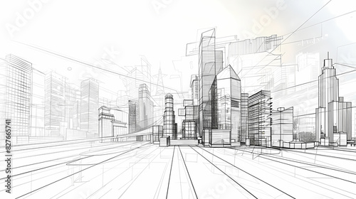 Concept Smart city for web page, banner, presentation, social media. Smart city concept with different icon and elements. city design technology for living.