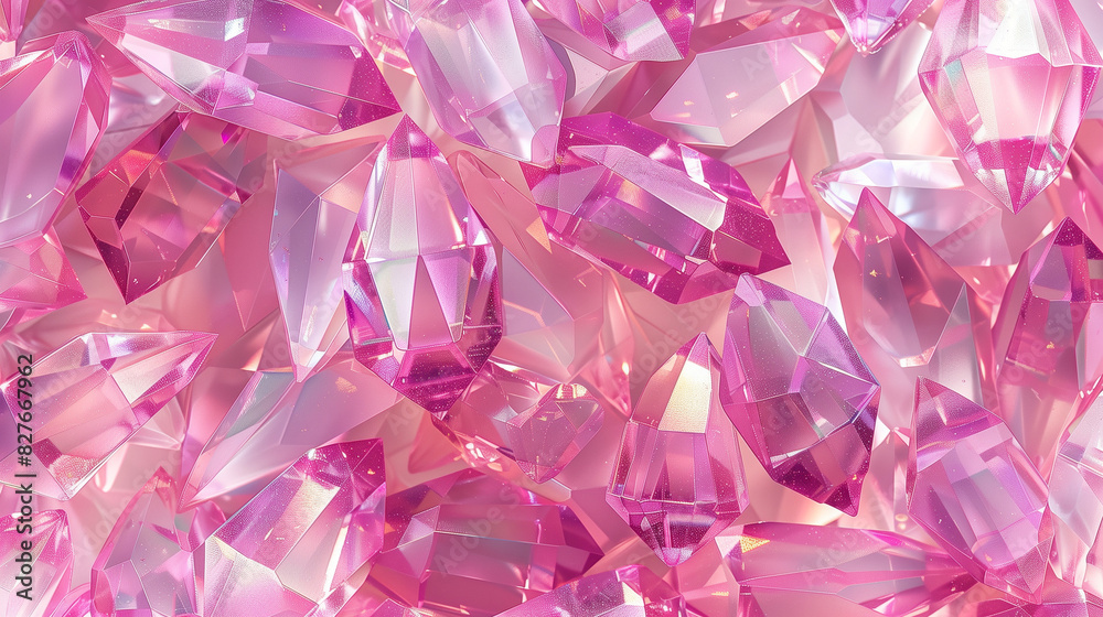 Crystals (glass) in Pink Color. Precious and shiny as diamonds Crystals (glass) in Pink Color. Precious and shiny as diamonds