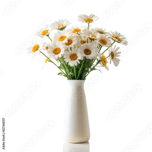 Wallpaper Mural Daisy Bouquet in vase or pot isolated on white background Torontodigital.ca