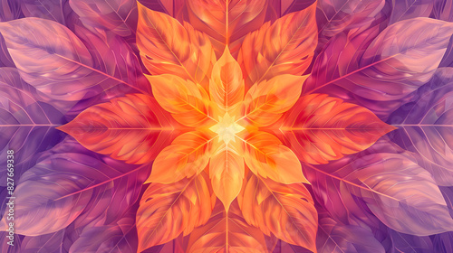 Magenta gradient wallpaper with mandala pattern. Trendy background for yoga, meditation poster.