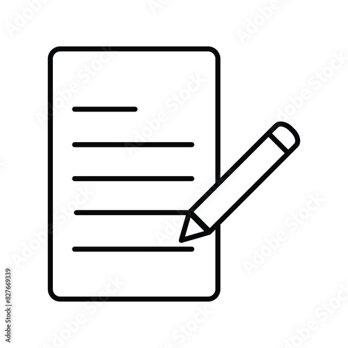 draft icon with white background vector stock illustration