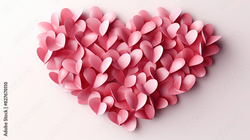 Obraz premium Contemporary Abstract Blur Gradient Heart Shape In Pink Color Background