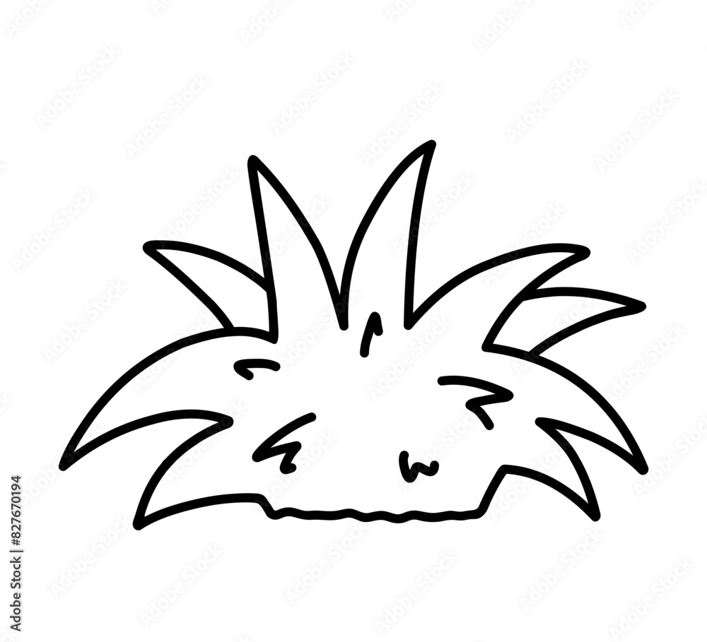 Bush isolated on a white background. Vector hand-drawn illustration in doodle style. Perfect for cards, decorations, logo, various designs. Bush isolated on a white background. Vector hand-drawn illustration in doodle style. Perfect for cards, decorations, logo, various designs.